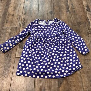 Wonder Nation Purple Polka Dot Dress Long Sleeve Baby Girl Size 24M